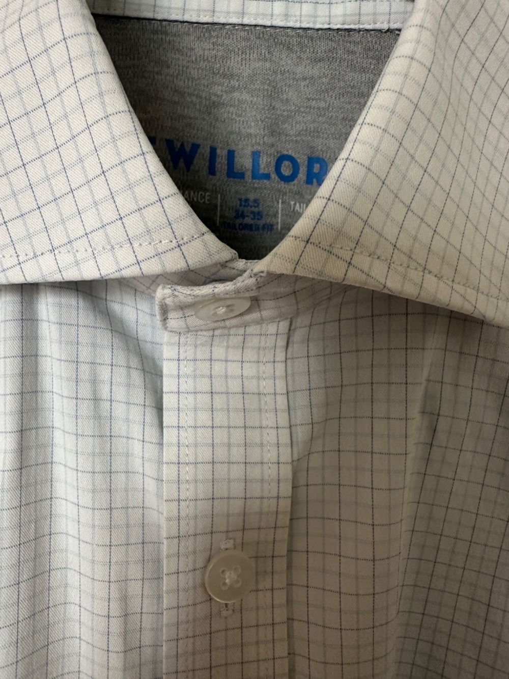 Twillory performance dress shirt - White/Light Blue/Medium Blue Plaid - Picture 2 of 4